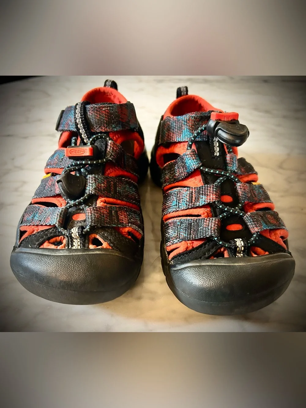 Keen Kids Newport Boundless Red & Black Closed-Toe Sport Sandals